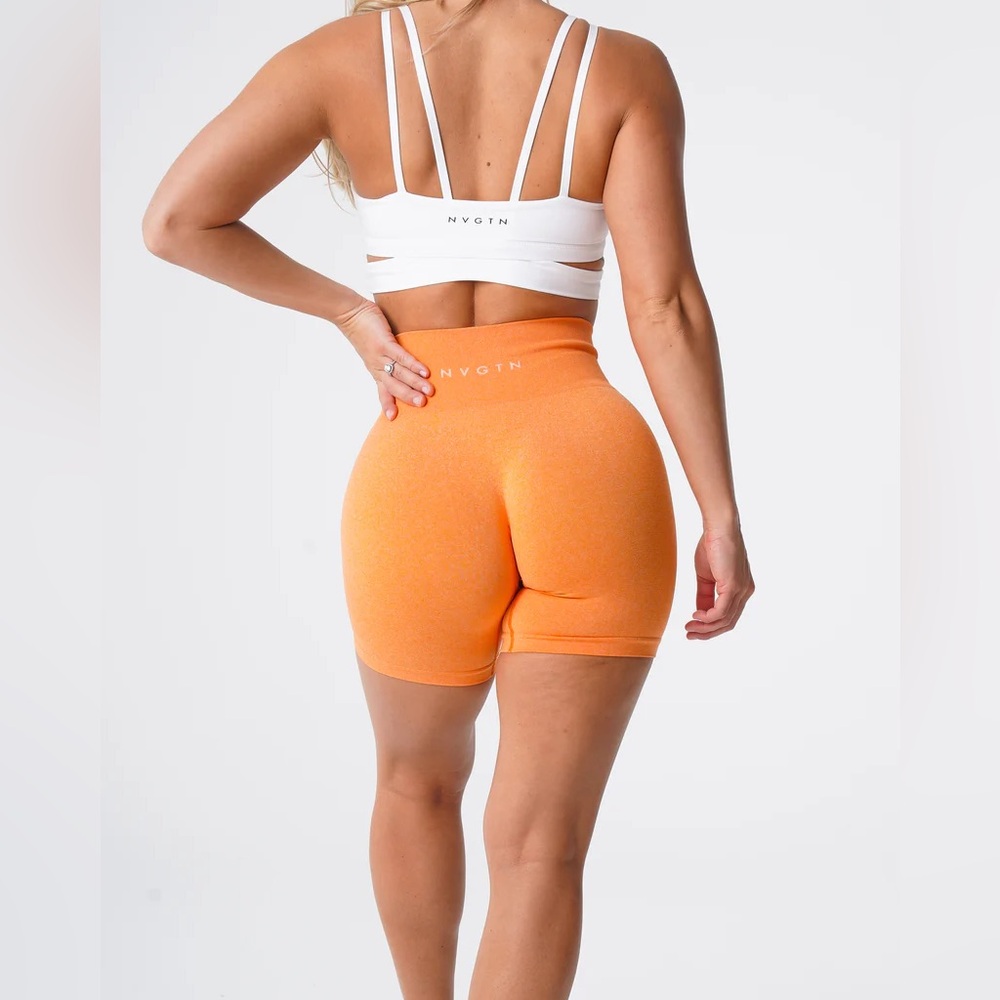 NVGTN Women’s Orange Pro Seamless Shorts